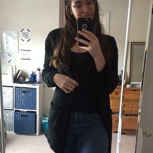 Black cardigan